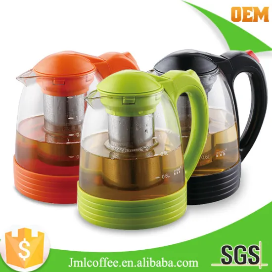 tea glass with filter,glass tea maker,auto-open lid tea pot,colorful tea pot