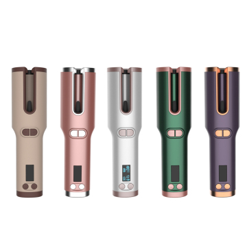 Ryaca Customizable Rechargeable Cordless Hair Curler with LCD Display