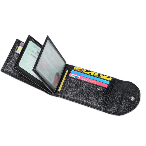 Business Custom Men's Genuine Leather Card Wallet Holder