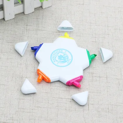 BKS Factory Wholesale: Cheap Logo Printing Star Shape Highlight Marker Pen