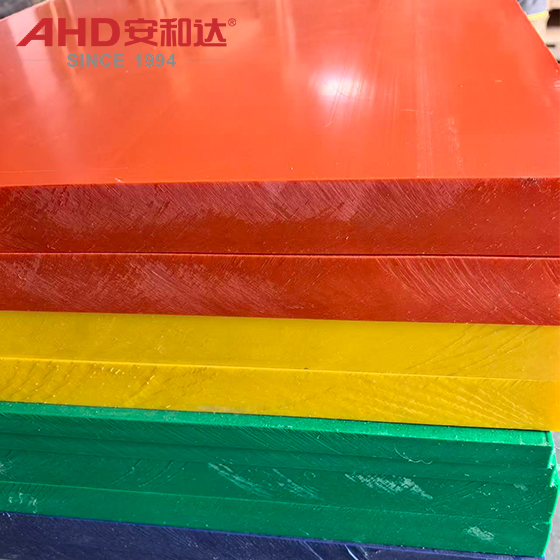 Orange POM Sheet Cutting Surface