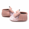 Individuality Leather Crib Shoes New Style Durable Individuality Leather Baby Moccasins Factory