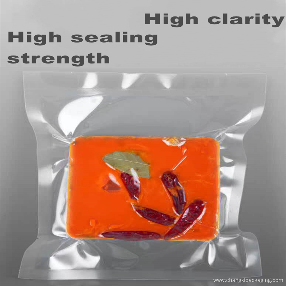 Three side sealed transparent vacuum packing bag