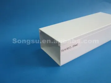 Pvc electrical trunking systems 75*50mm