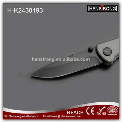Black Coated Blade Aluminum Handle Folding Knives