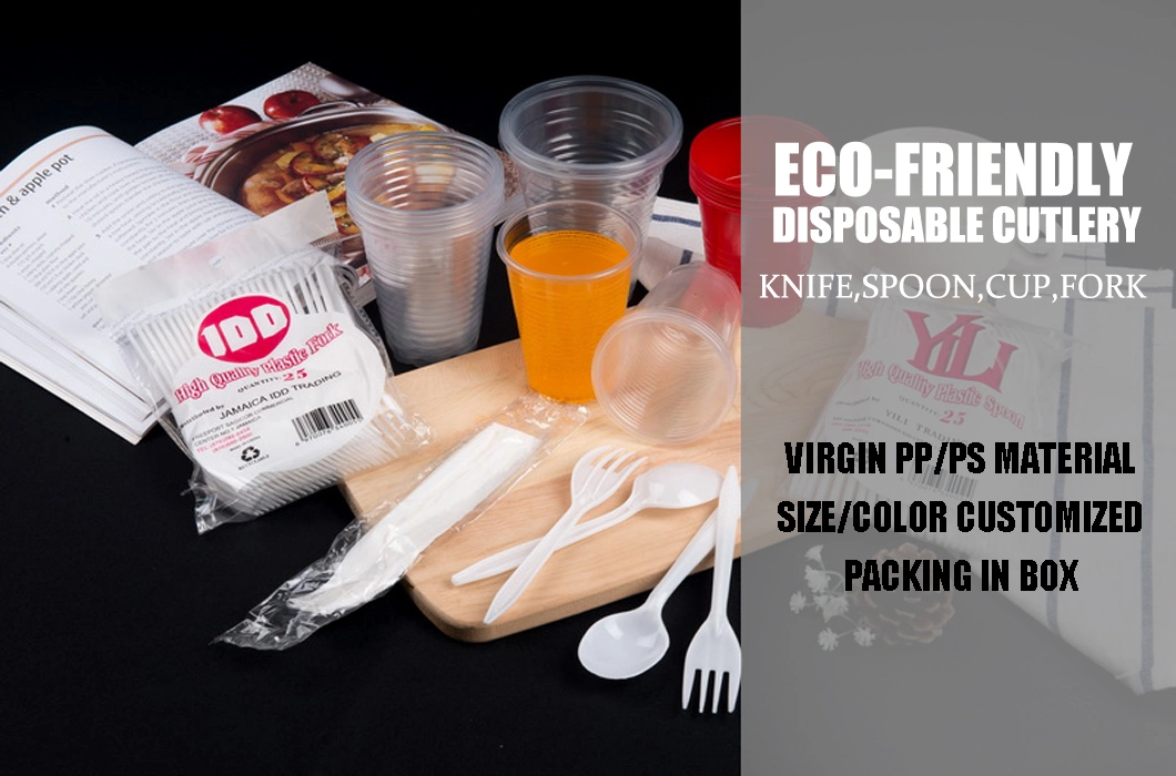 Wrapped Eco Friendly Disposable Eco Fork and Spoon Set Cutlery Disposable Dinnerware