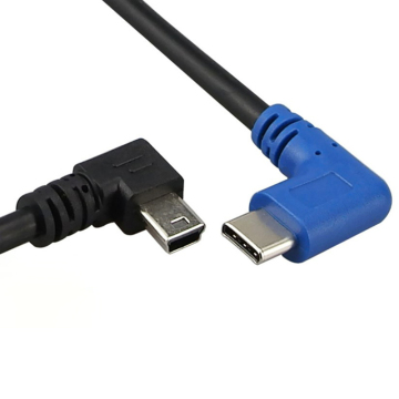 Angled MINI USB Male to Type C Male