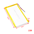 Custom 7565121 10000mAh 3,7 V Polymer au lithium