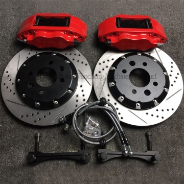 Big Brake Kit 7600: Caliper balap 4-piston dengan disk 285mm/295mm/300mm untuk pelek 15-17 inci