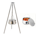 Stainless steel camping pot with stand 7QT