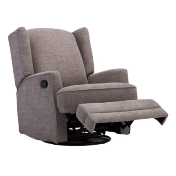 Luxury Fabric Accent Chairs with Swivel Base and Reclining Sofa for Living Room