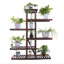 Carbonized Wood Plant Stand Holder Flower Display Rack