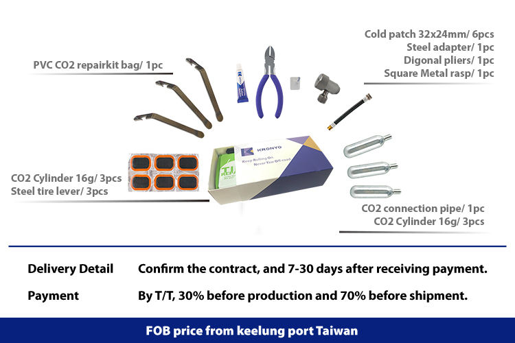 tire repair kit bicycle contains cold patch tire repair