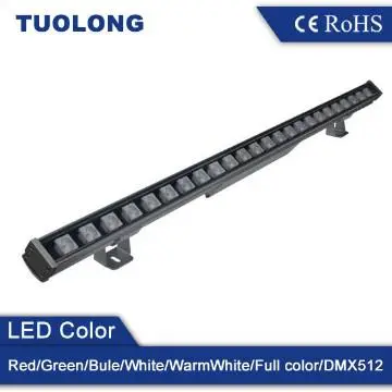 CE RoHS IP65 RBG DMX512 18w 26w 36w 18x3w led wall washer light