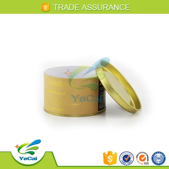 Full color printed paper packaging box for sugar with metal lids