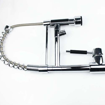 Pull-Out Single Handle Pre-Rinse Kitchen Faucet with Spring-Loaded Sprayer