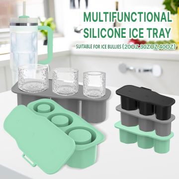Custom 30-40oz Silicone Ice Lattice Mold with Handle - Easy to Clean and Release