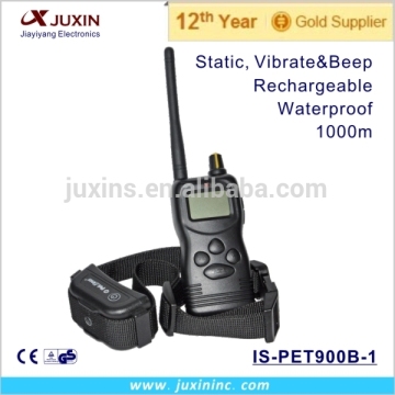 Good Quality Long Distance 1000m LCD Beeper Vibrate Static Shock Bark Control Training Collar