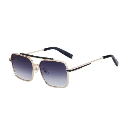 Trendy Luxury Brand Metal Frame Vintage Sunglasses with Custom Logo