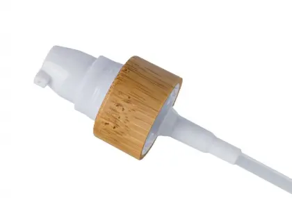 24mm 28mm Bamboo Plastic Cream lotion pump