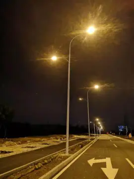 Galvanized lamp pole steel street light pole