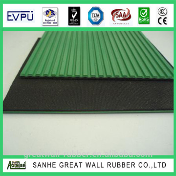 fine ribbed green rubber sheet