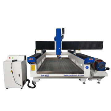 FineWorkCNC Stone Marble Granite CNC Router with Rotary Attachment