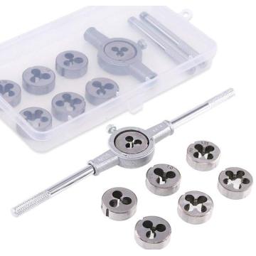 8pcs HSS Metric Hand Tap dan Die Set