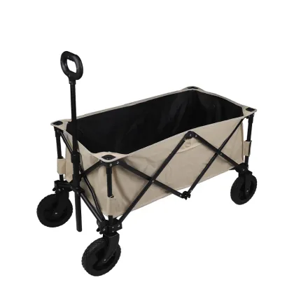 Outdoor Steel Foldable Camping Trolley - Beach Cart