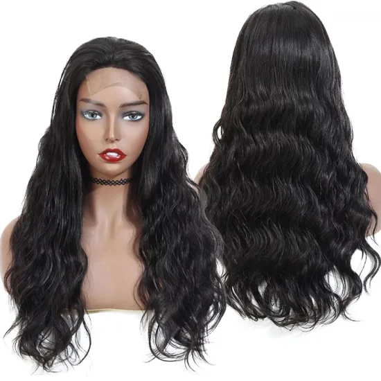 Wig factory 100% virgin brazilian wig, body wave swiss hd transparent wig ,long lace front human hair wig for black women
