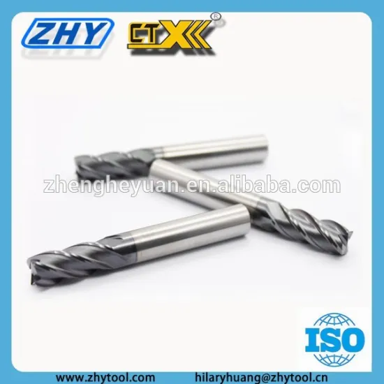 precise solid carbide corner radius milling cutter
