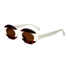 Retro Oval Acetate Sun Glasses