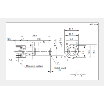 Encóder incremental serie ec09e