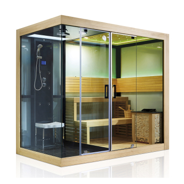 Luxury Modern European Design Steam Shower with Leisure Dry Sauna M-6032