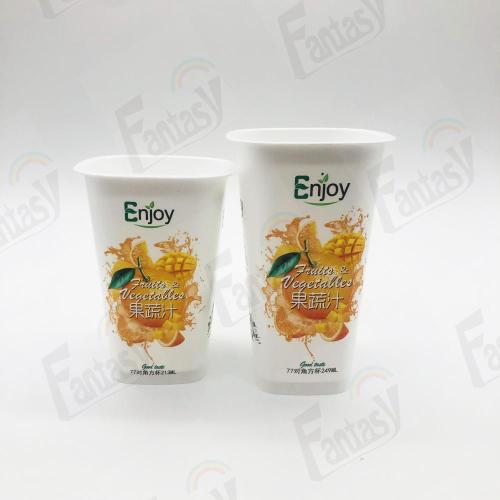 Impressão personalizada 250/120/100ml PP Cup de iogurte com tampas