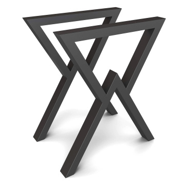 طاولة طعام القهوة X Frames أرجل معدنية