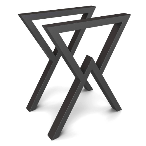 طاولة طعام القهوة X Frames أرجل معدنية