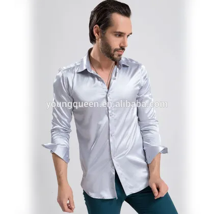 NT39 new high-grade mens silk shirt summer fashion t shirts t-shirt