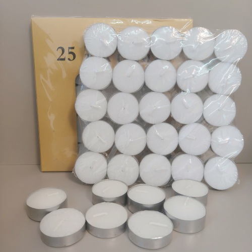 Wholesale smokeless clean burning 25 pack Tealight Candles