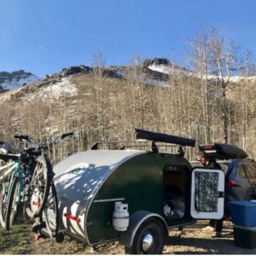 modular aluminum tear drop camper trailer caravana