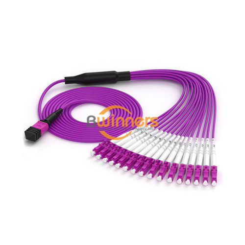16F MPO-LC OM4 SX สายแพทช์ไฟเบอร์