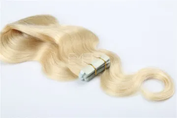 Cheap natural way wave curly tapes hair extensions