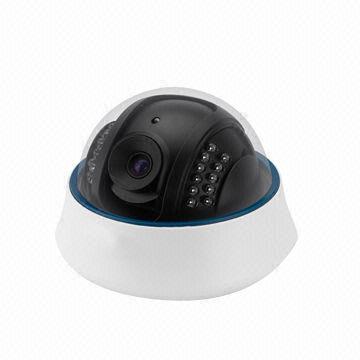 Wireless Dome IP Camera, CMOS 300k Pixel, 15m IR Distance, Motion Detection, Multiple Languages