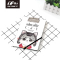 Custom adorable cat style cute A5 clipboard binding loose leaf notebook hardcover diary