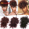 Capelli Puff Afro crespo coda di cavallo riccia con frangia