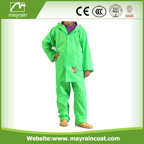 PU Red And Green Rainsuits