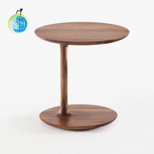 양질의 단단한 목재 디자인 티 테이블