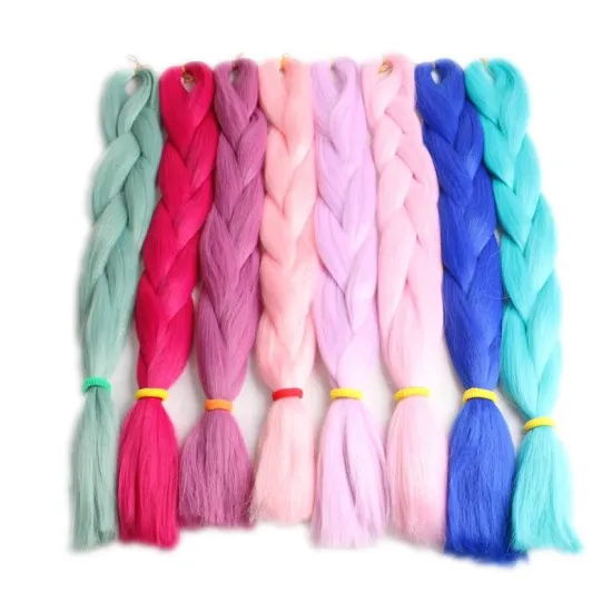 24" 60cm Folded 80grams VINTAGE PINK VANILLA MAUVE LILAC jumbo braid 100 synthetic braiding hair