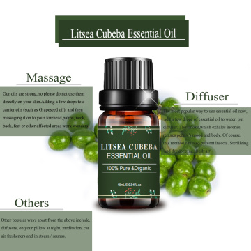 100% puro natural de fábrica personalizada Litsea Cubeba Oil