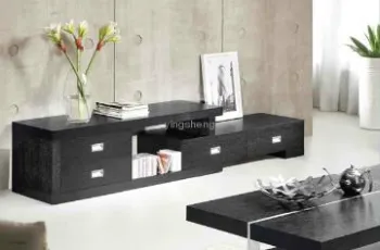 Black Oak Veneer TV Cabinet  377